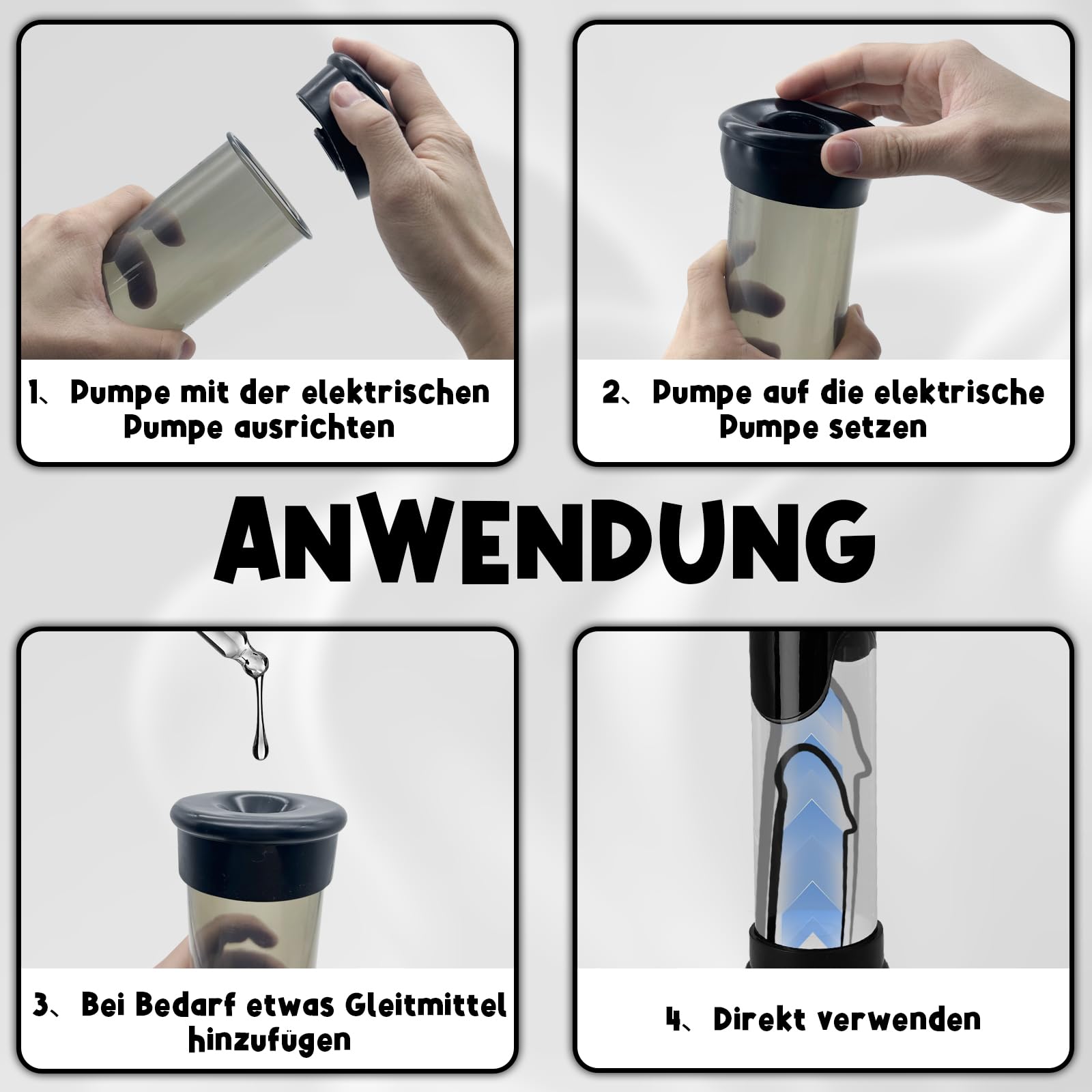 Kit de pompe d'agrandissement en silicone Manchons de rechange universels en silicone pour pompes à vide électriques doux spécialement conçus pour des ouvertures de pompe de 6,5 à 7,2 cm noir lot de 3