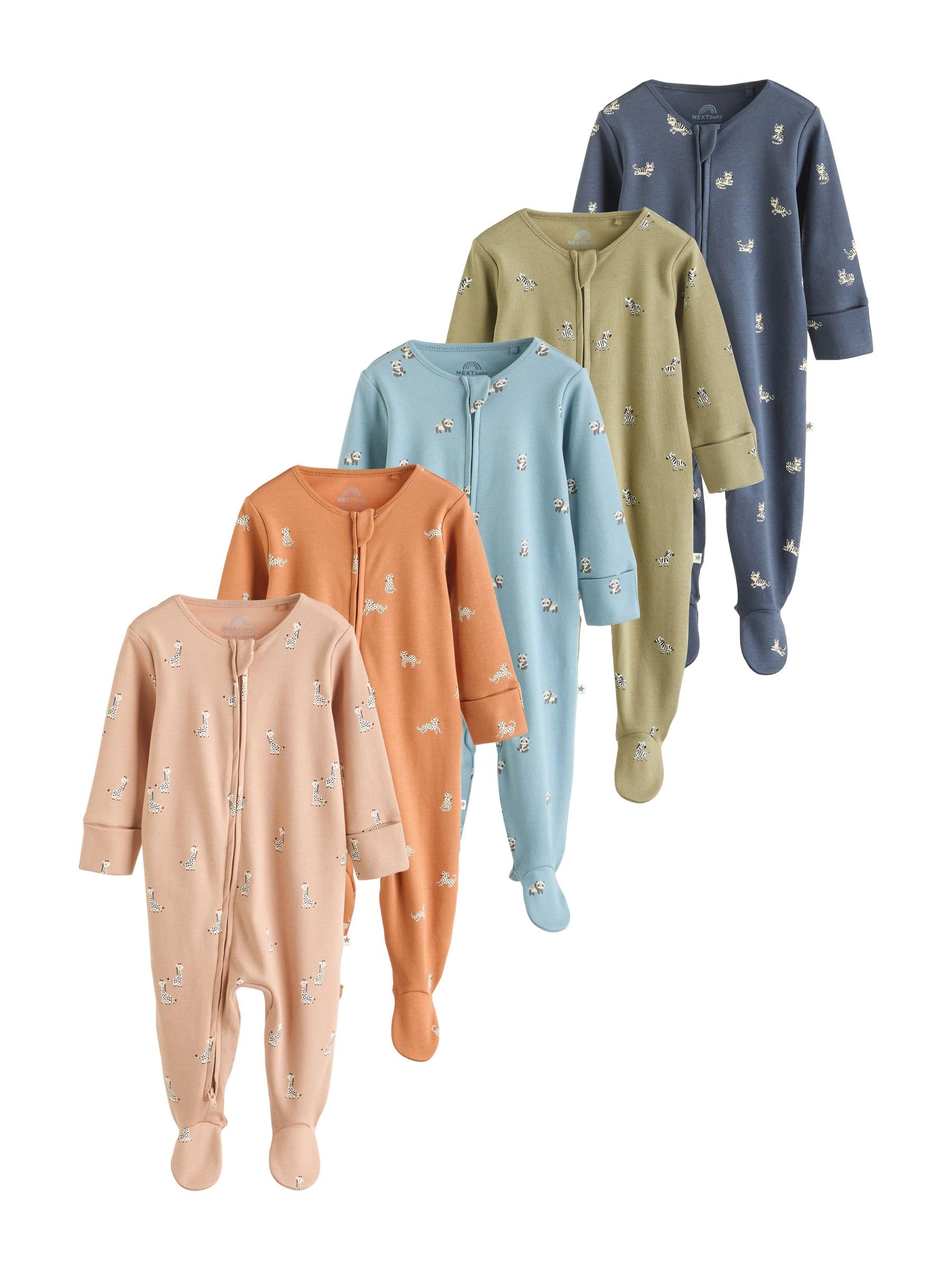 NEXT Bébé garçon Dors-Bien bébé 100% Coton à Fermeture zippée Double Sens, Lot de 5