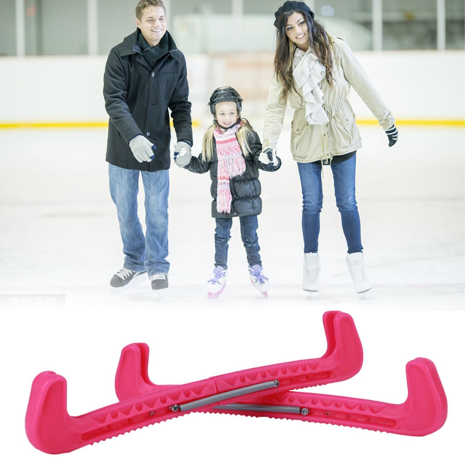 HERCHR Protectores De Patines sobre Hielo, 1 Par De Protectores De Cuchillas De Hockey Deportivo, Protectores De Patinaje Artístico, Accesorios Protectores Ajustables para Patines Artísticos