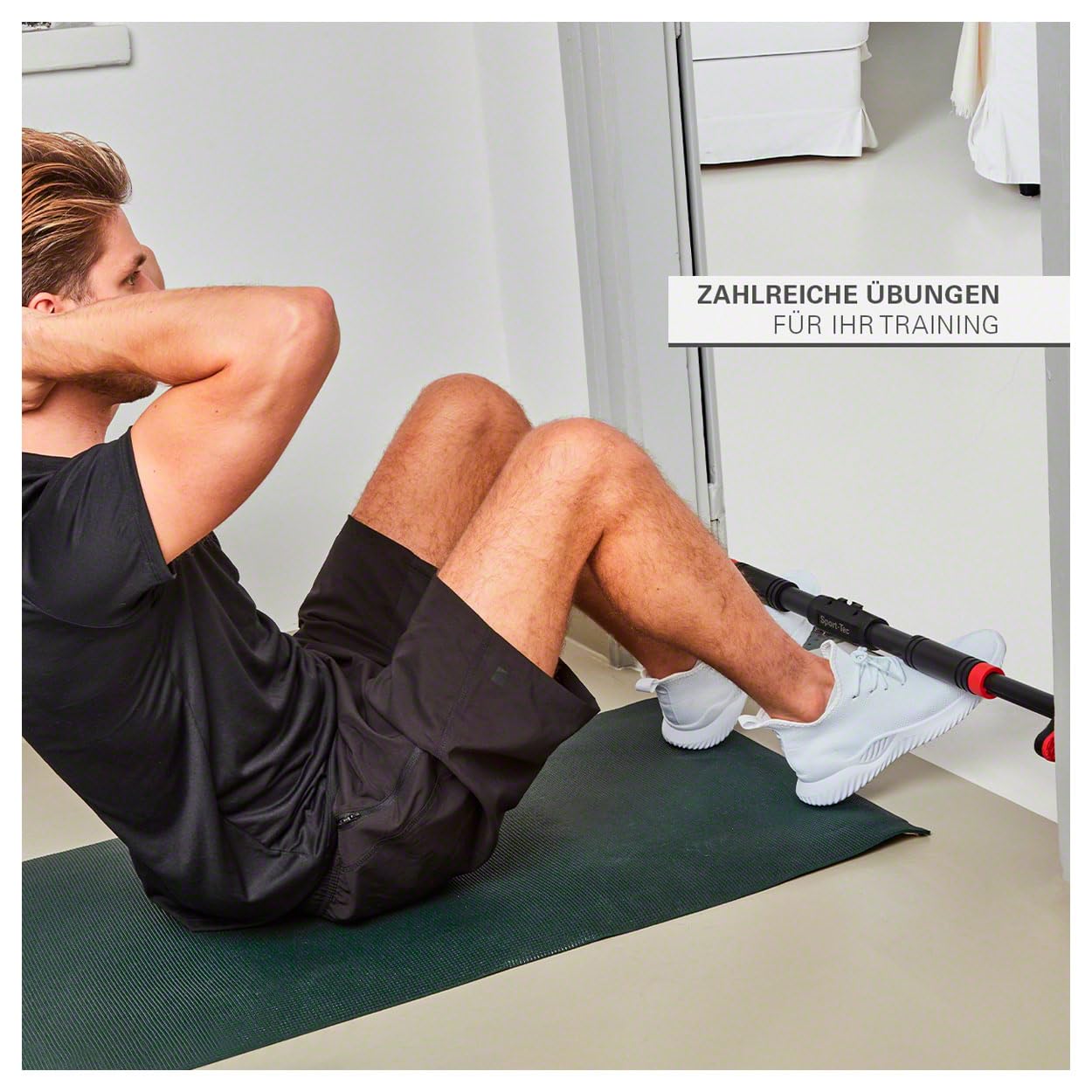 Sport-Tec Türreck Klimmzugstange Pull-Up 10.0, 65-100 cm Klimmzugbügel für Türrahmen, Pull-Up Bar ohne Bohren