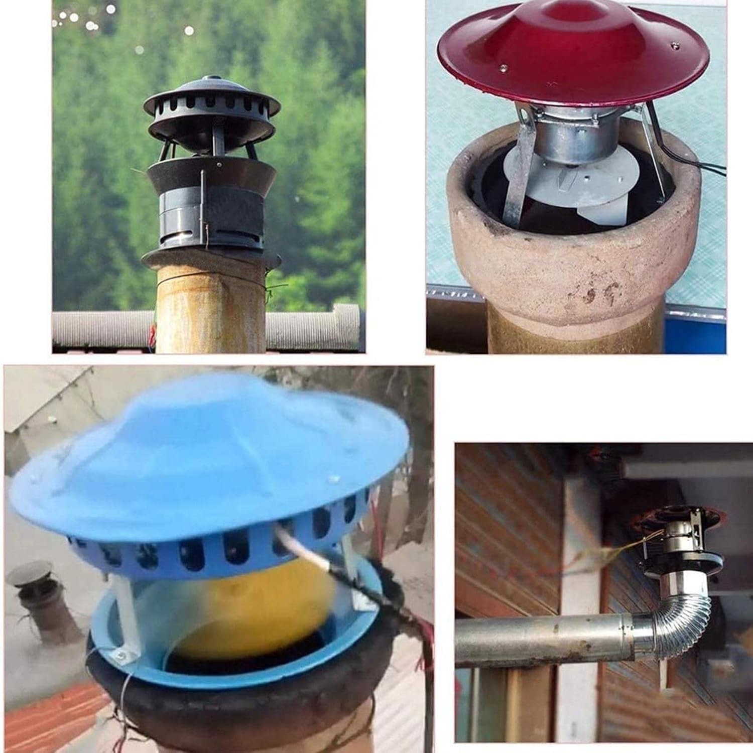 Chimney Induced Fan Household Chimney Smoking Machine Smoke Exhaust Machine Fireplace Fan Stove Chimney Fan