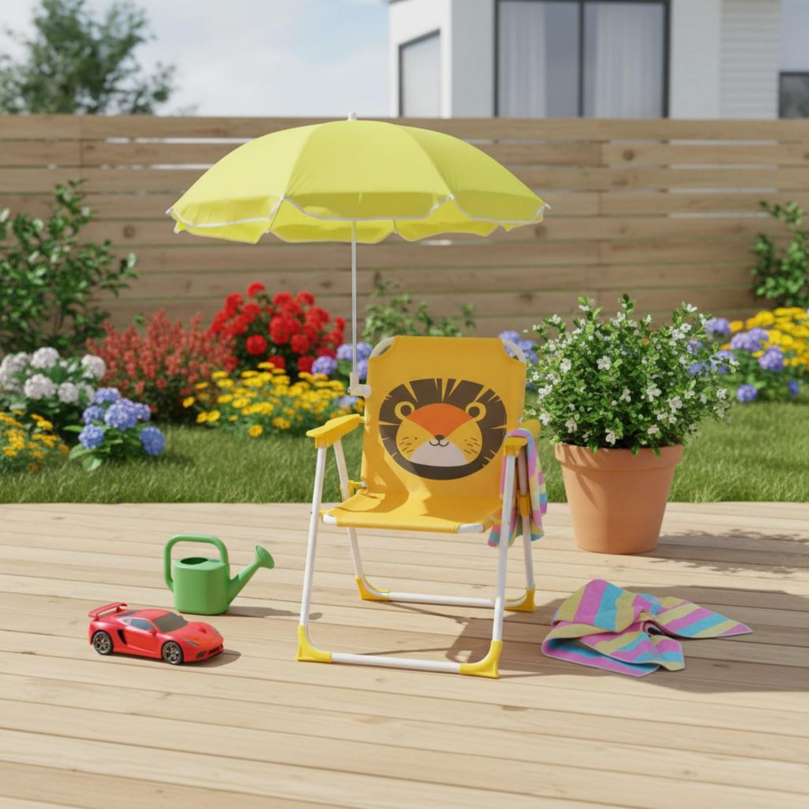 Baoblaze Exterior Silla Plegable Niños Estructura Metálica con Asiento Portátil Compacto Adecuado para Playa Patio Camping Actividades Familiares, Tiburón