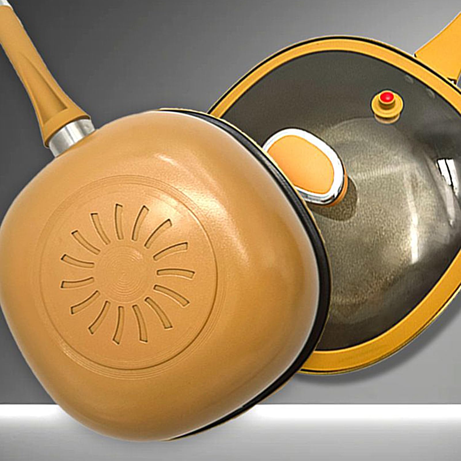 Patelnia Sauté Z Pokrywką 30,5 cm Ergonomiczny Uchwyt Garnek Naczynia | Patelnie Z Pokrywką Do Kuchni Piekarnika Płyty Grzewczej Dom Wewnątrz Na Zewnątrz