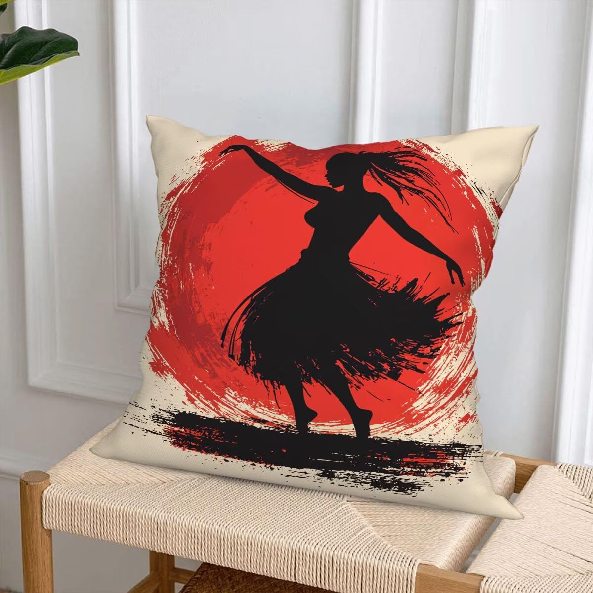 Federe Cuscino Divano 60x60, Crema Cuscini per Divano da Esterno Set da 4, Lino Copricuscini Divanos Impermeabile, Copri Cuscini Animato Motivo Fronte Retro Stampato per Giardino, Sofá, Balcón, S-85