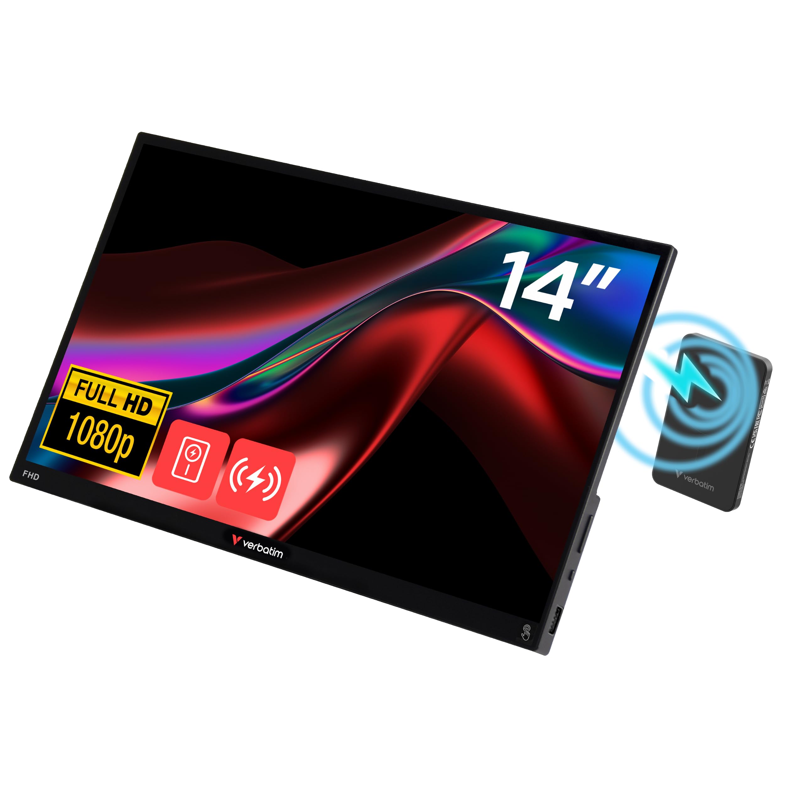 Verbatim Portable Touchscreen Monitor 14" mit Powerbank 5000mAh