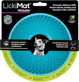 Tapete de Lamber para Cachorro LickiMat Wobble Azul