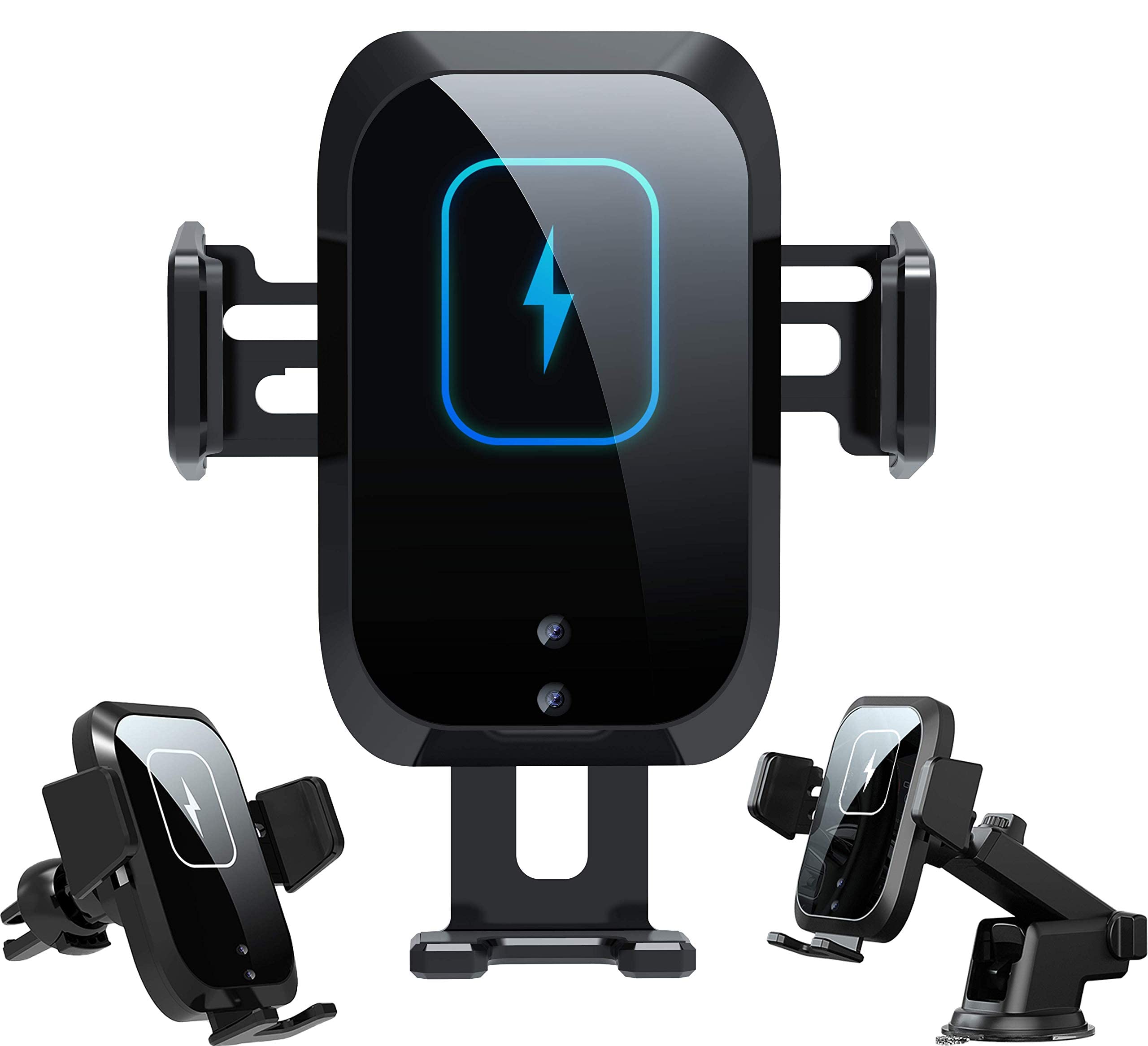 MAKINGTEC Wireless Car Charger Qi 15W Fast in Car Auto-Clamping Car Air Vent Phone Holder Mount for iPhone 11 12 13 14 Pro Max X XS Plus S20 S21