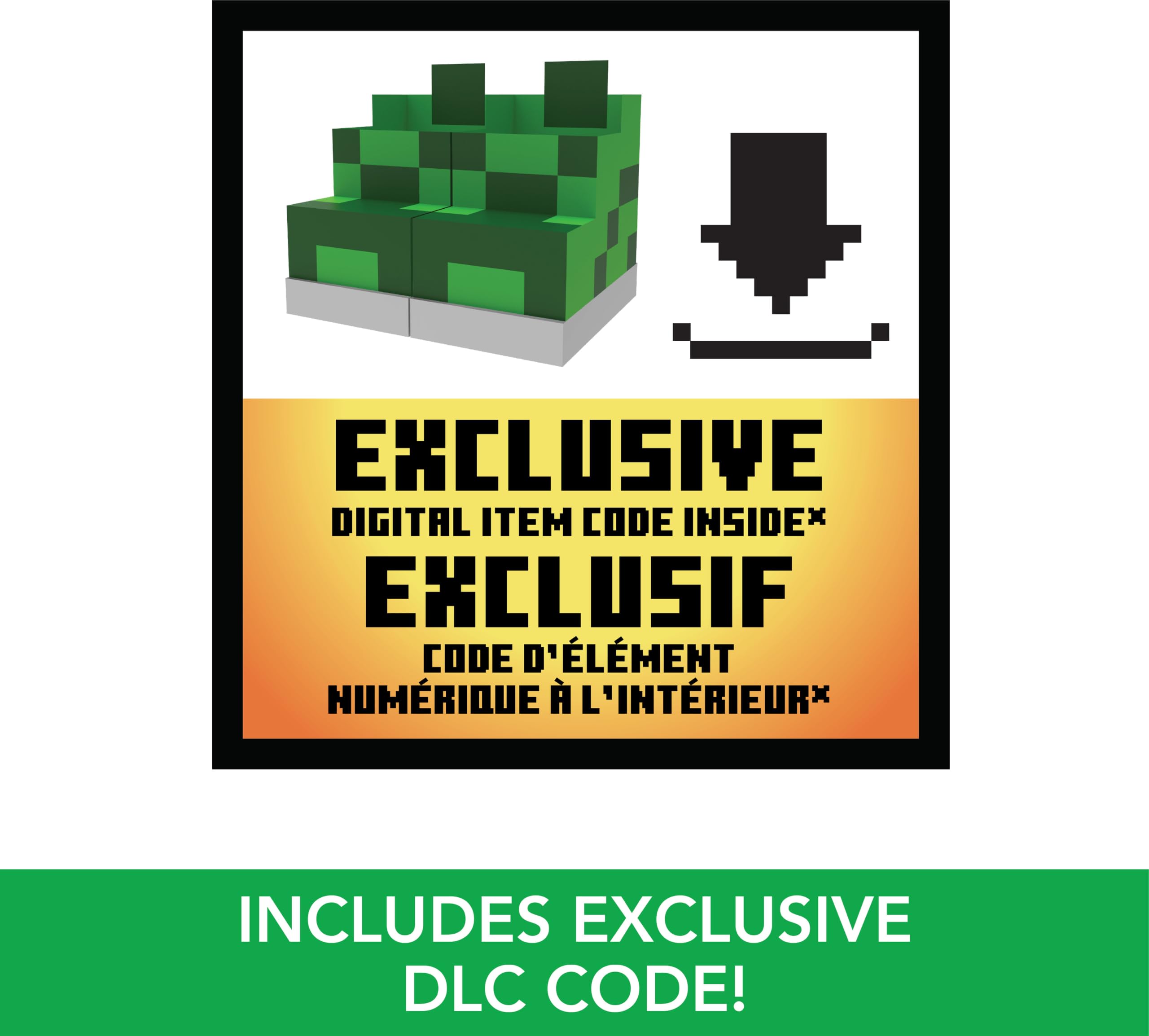 Mattel Minecraft Figurine télécommandée Exploding RC Creeper avec effets sonores et lumineux, 10 particules d'explosion, mouvements authentiques et code DLC, 6 ans et + HRR48