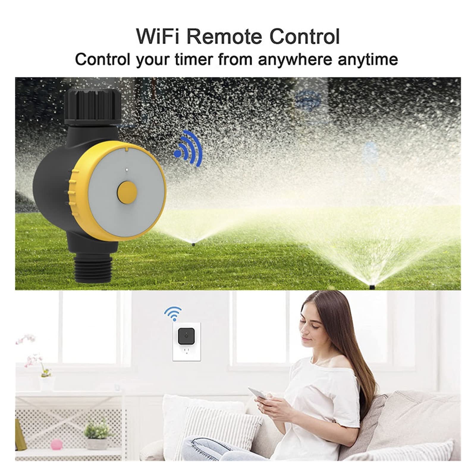Garden Smart Water Timer IP55. Wąż wifi Zraszacz Wąż Timer Automatyczne nawadnianie Drip Zawór regulatora Timera(4 ways)