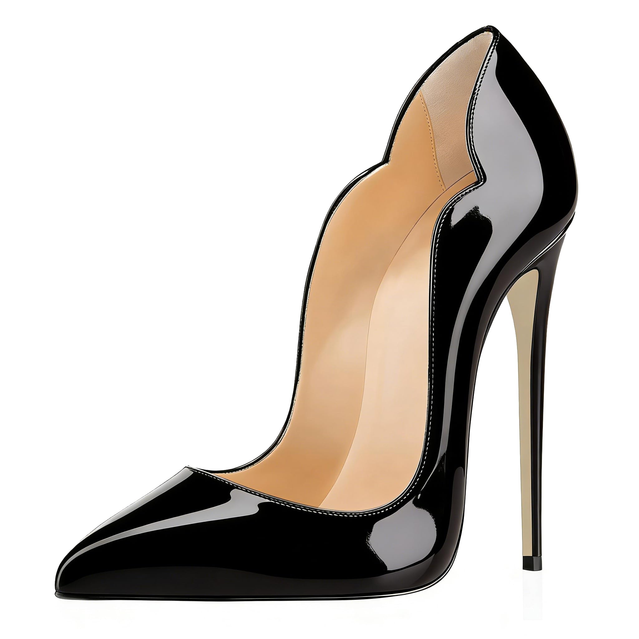 elashe- Scarpe Decolte Donna - 12CM Scarpe col Tacco Pointed Toe - Classiche Scarpe col Tacco