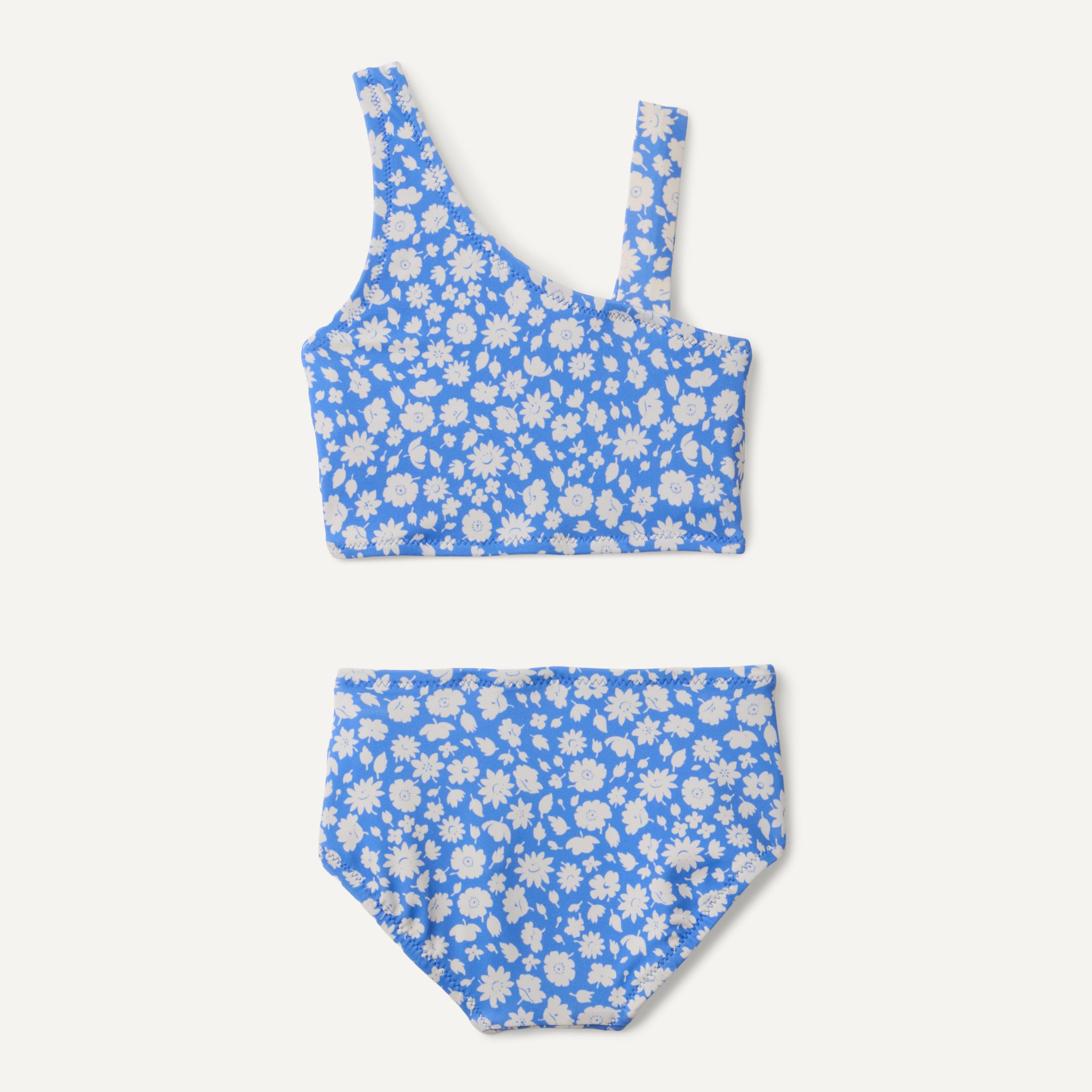 Amazon Essentials Maillot de Bain 2 Pièces Asymétrique Fille