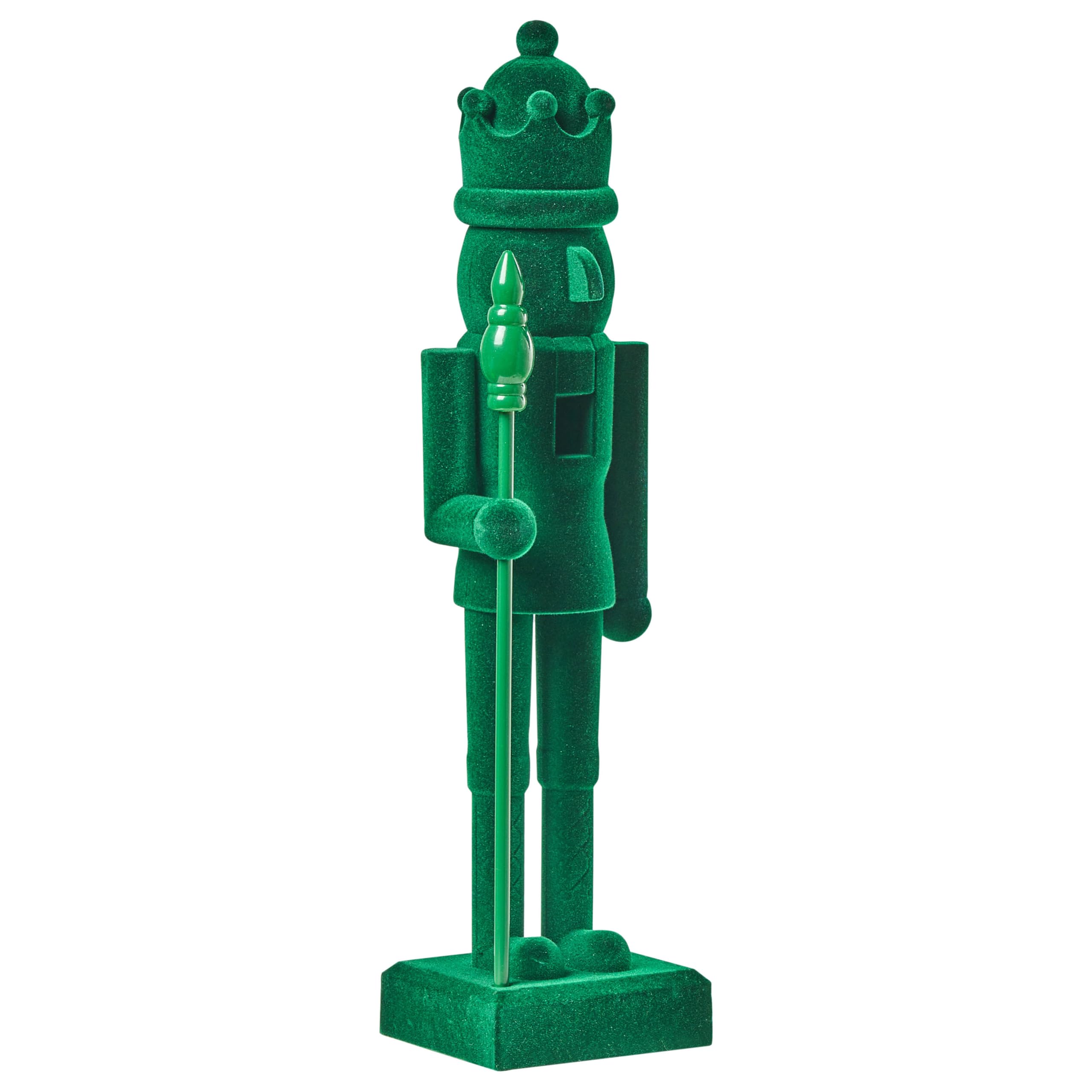 Beliani Lot de 2 Figurines Casse-Noisettes en Synthétique Décoration de Noël Vert Flatey