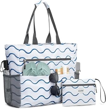 G4Free Beach Bag, Waterproof Sandproof Large Capacity Foldable for Women