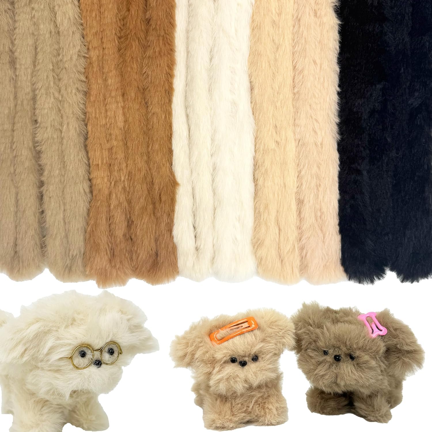 Thick Wooly Furry Fluffy Pipe Cleaners – 39.37 Inch Long Chunky Chenille Stems for DIY Crafts, Decorations & Beginners | Soft Plush Craft Sticks | Pack of 6 (3 Shades, 2 Each)-picture-23