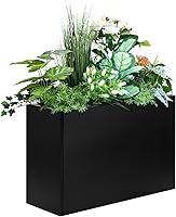 Talustool Heavy Duty Steel Raised Planter Box 30x12x24" Adjustable Shelf Rust-Resistant Indoor Outdoor Garden Planter for Patio Balcony Deck