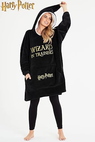 Miniatura 6 de Harry Potter Manta de gran tamaño con capucha para mujeres, hombres y adolescentes, manta de forro polar