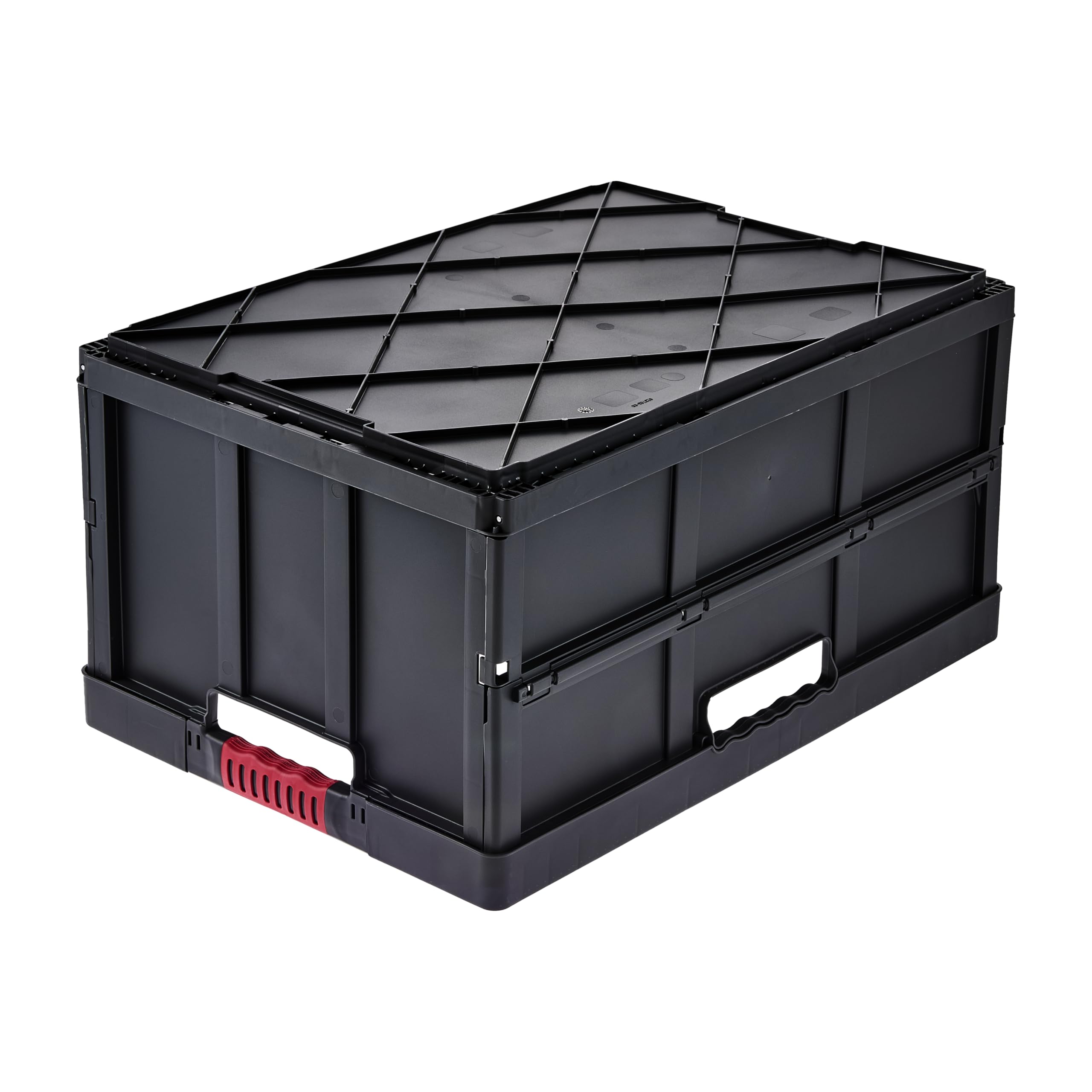 keeeper benno 2x contenitori pieghevoli professionali robusti con manici soft-touch, 45 l, Portata fino a 50 kg, Adatta per carrelli della spesa, 54 x 37 x 27,5 cm, Grigio grafite (Graphite)