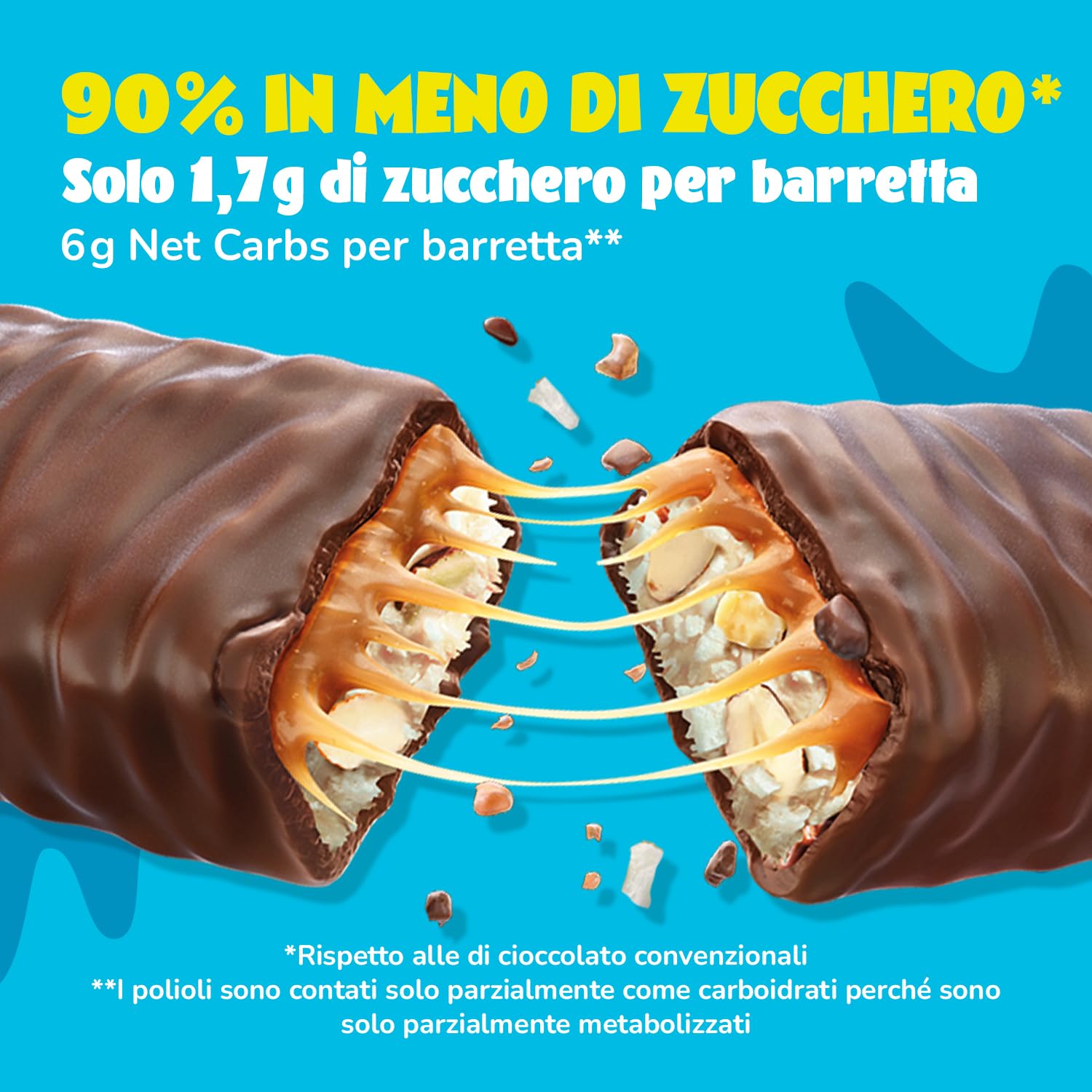 AHEAD Barrette Chetogenica – 18 x 35g – Coconut Almond – senza zucchero – solo 5g di carboidrati netti per pezzo low carb – Keto Bar