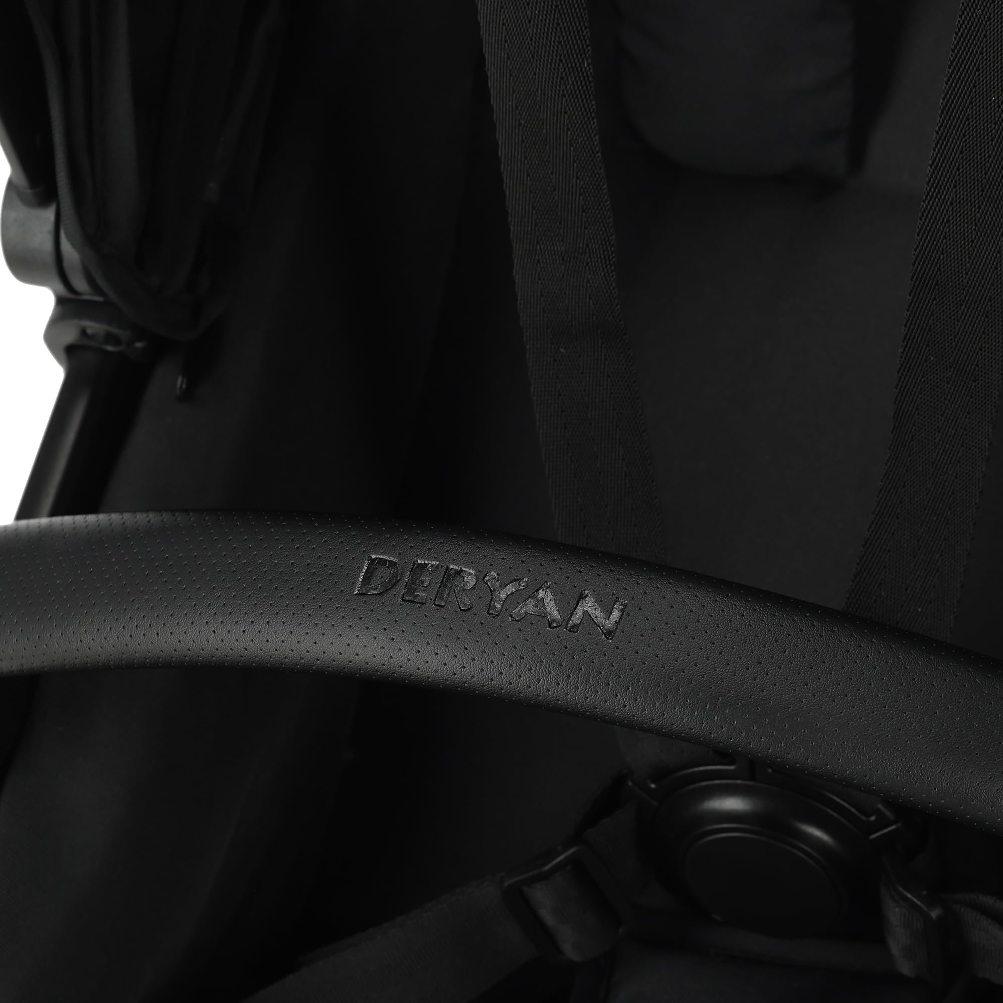 Deryan Evy V2 Passeggino per 2 bambini, Duo Tandem, 0-4 anni, doppio Duett, per neonati e bambini in età prescolare, carrozzine fino a 50 kg, passeggino, passeggino da viaggio 2 in 1, Nero con zecca