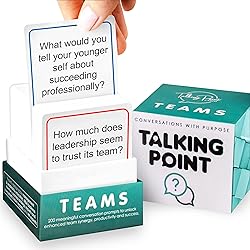 200 Conversation Cards for Teams - Meaningful Questions That Help Team Members Understand Each Other - Team Building Conversation Starter Card Game for Work - Office Icebreaker Conversation Card
