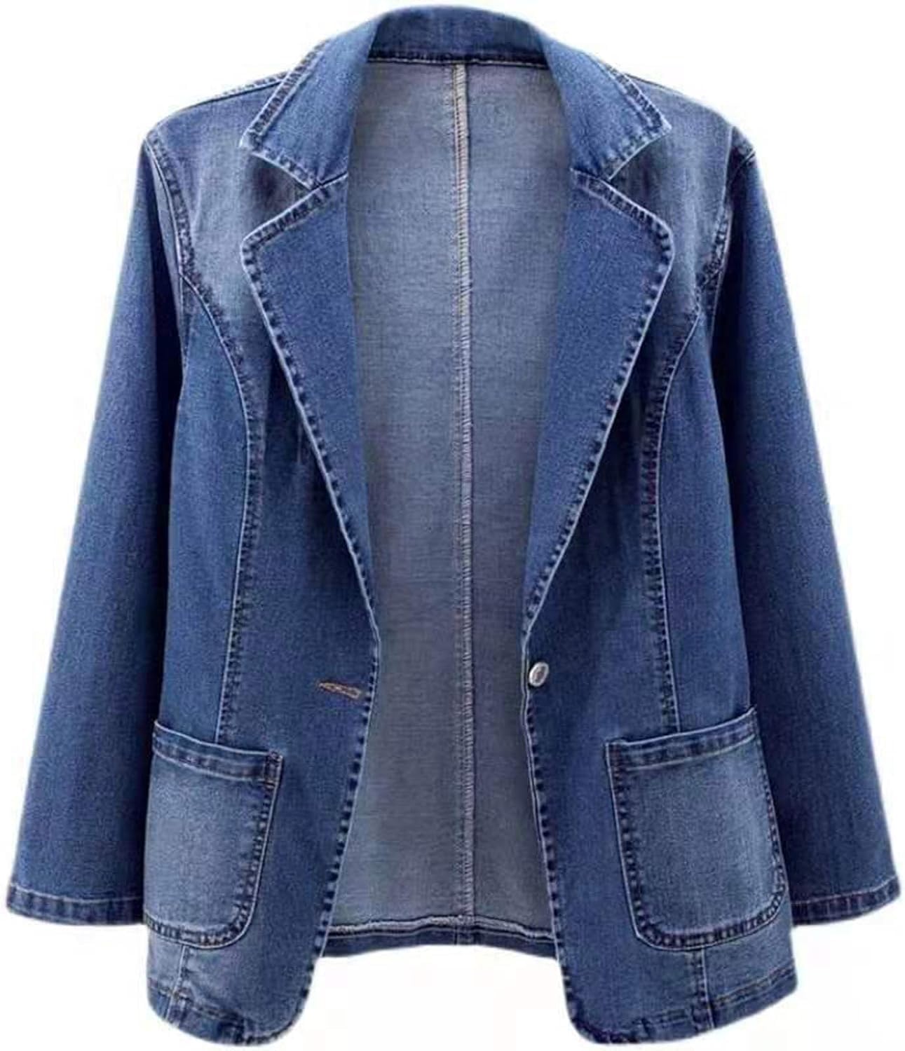 Giacca di Jeans per Donna Oversize Button Down Casual Jean Giacche Oversize Manica Lunga