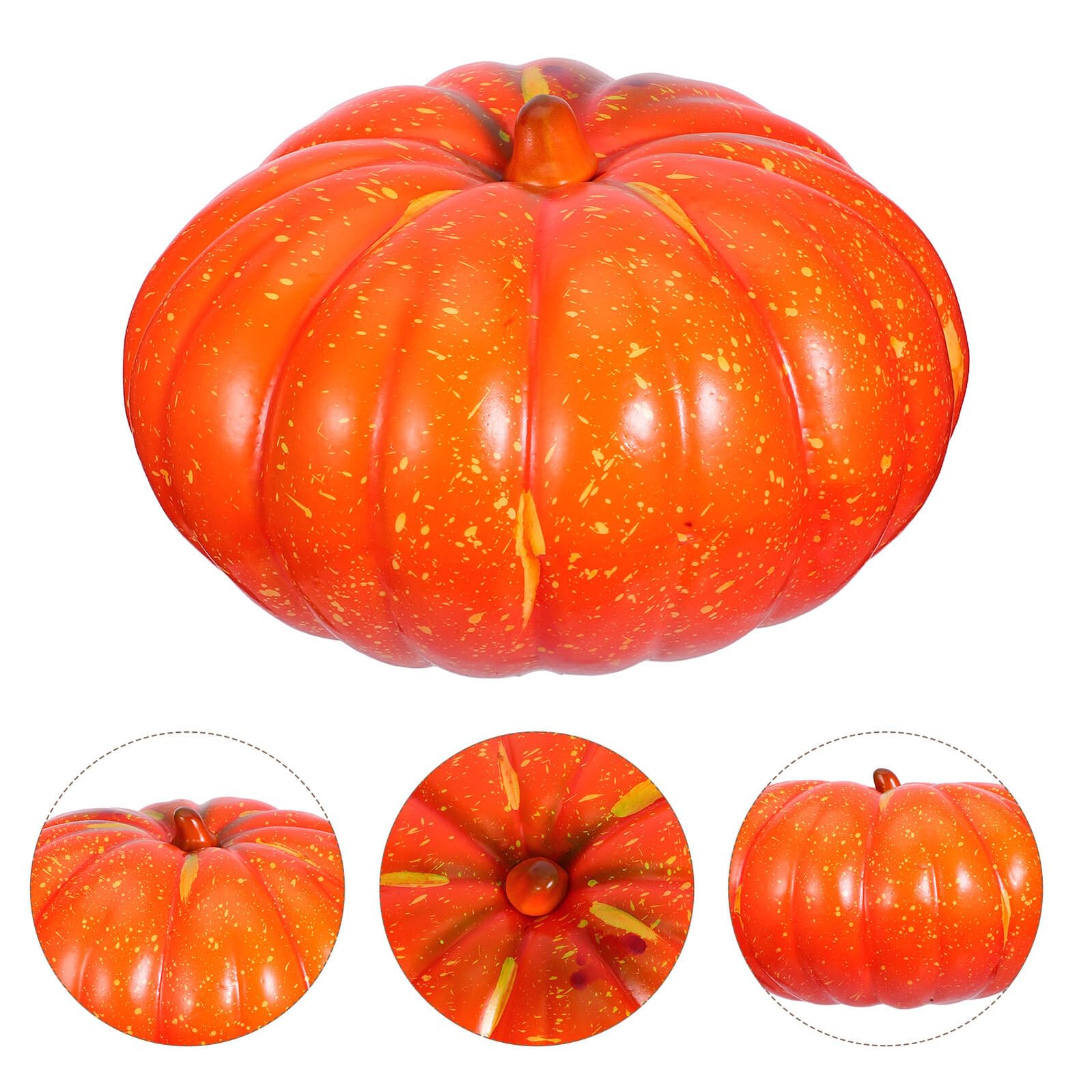 Zucche Artificiali Realistiche in Schiuma Arancione per Decorazioni Autunnali Halloween Ringraziamento e Feste Centrotavola Versatile Manutenzione per Casa Cucina e Matrimoni