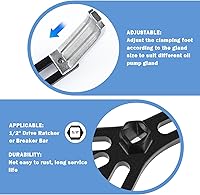 Vista 4 de Herramienta de extracción de bomba de combustible para automóvil, herramienta de anillo de bloqueo de bomba de combustible con 3 brazos ajustables