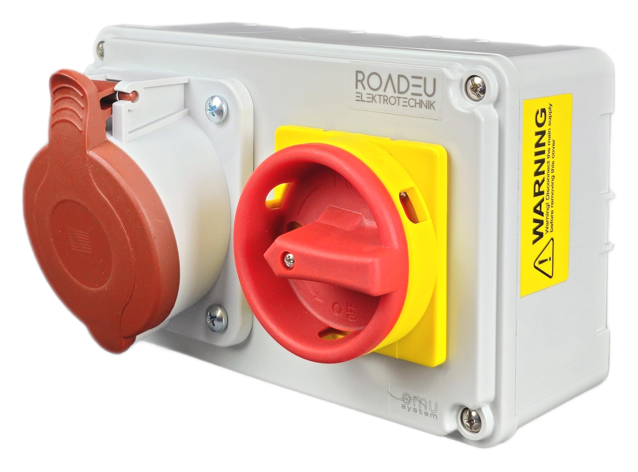 CEE 32A opbouw contactdoos 5-polig 400V 75x75mm | CEE 32A contact materiaal 380V - 400V | Go Appoldro