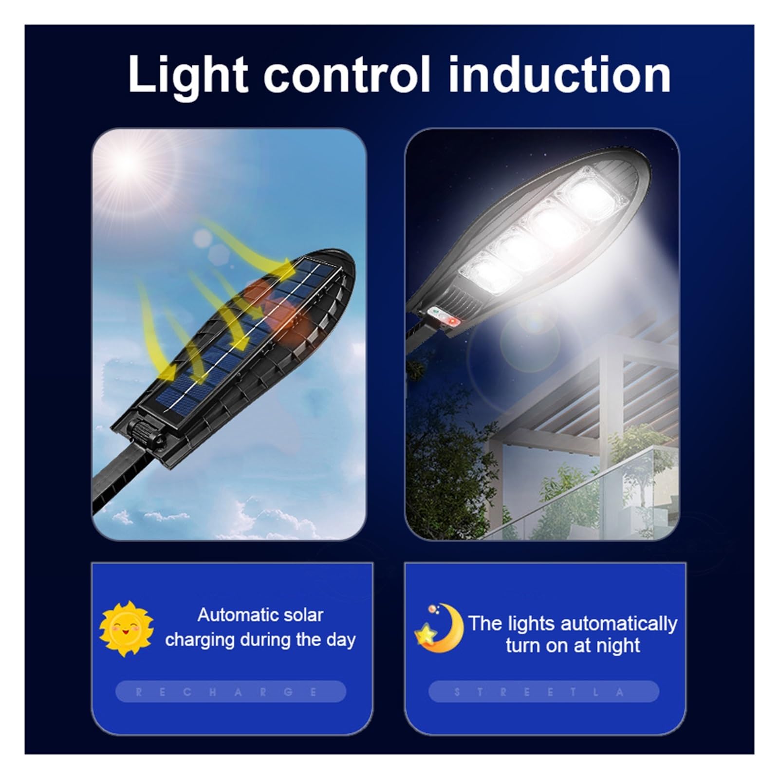 Lampy Solarne ZewnęTrzne, 300 watów Solar Led Light Zewnętrzna lampa uliczna Led dużej mocy 3 tryby Wodoodporny pilot zdalnego sterowania Światła słoneczne z czujnikiem ruchu Bardzo Szeroki KąT śWiece