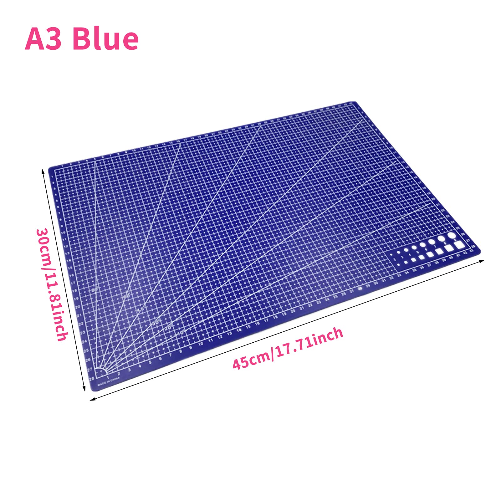 Planche De Coupe A3 Avec Grille Précise - Protection Bureau & Découpe Précise Pour Scrapbooking, Artisanat | Matière PP Résistante - 8