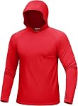 MAGCOMSEN Rash Guard Hoodie UPF 50+ Sun Protection Uv T Shirts manches longues Athletic Quick Dry Shirt pour homme