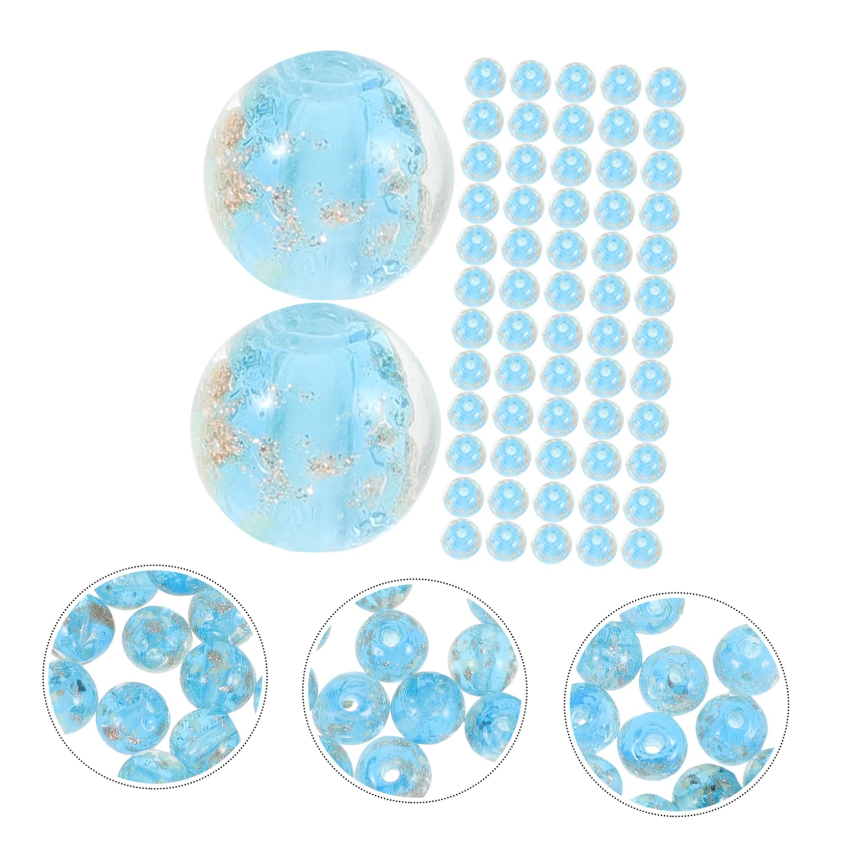 NUOBESTY 400piezas Perlas De Fluorescentes Para Diy Espaciadoras De Joyería y Pulseras Perlas Sueltas Para Manualidades