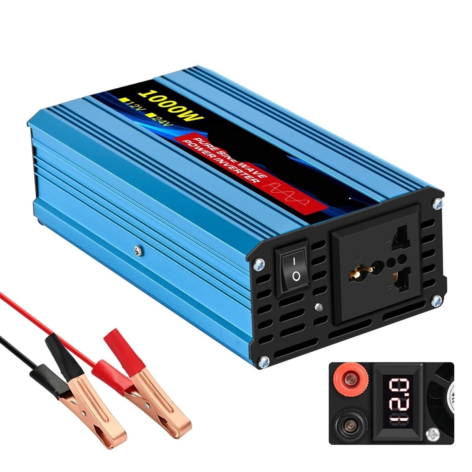 Falownik sinusoidalny DC12V/24V 1600W 2500W 3500W Wysoka moc samochodowa AC Napięcie 50/60HZ Konwerter Transformator solarny Kemping na świeżym powietrzu