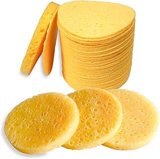 Sponsored Ad - 52-count Compressed Facial Sponges for Estheticians,Bulk Natural Cellulose Cosmetic Facial Sponges for Clea...