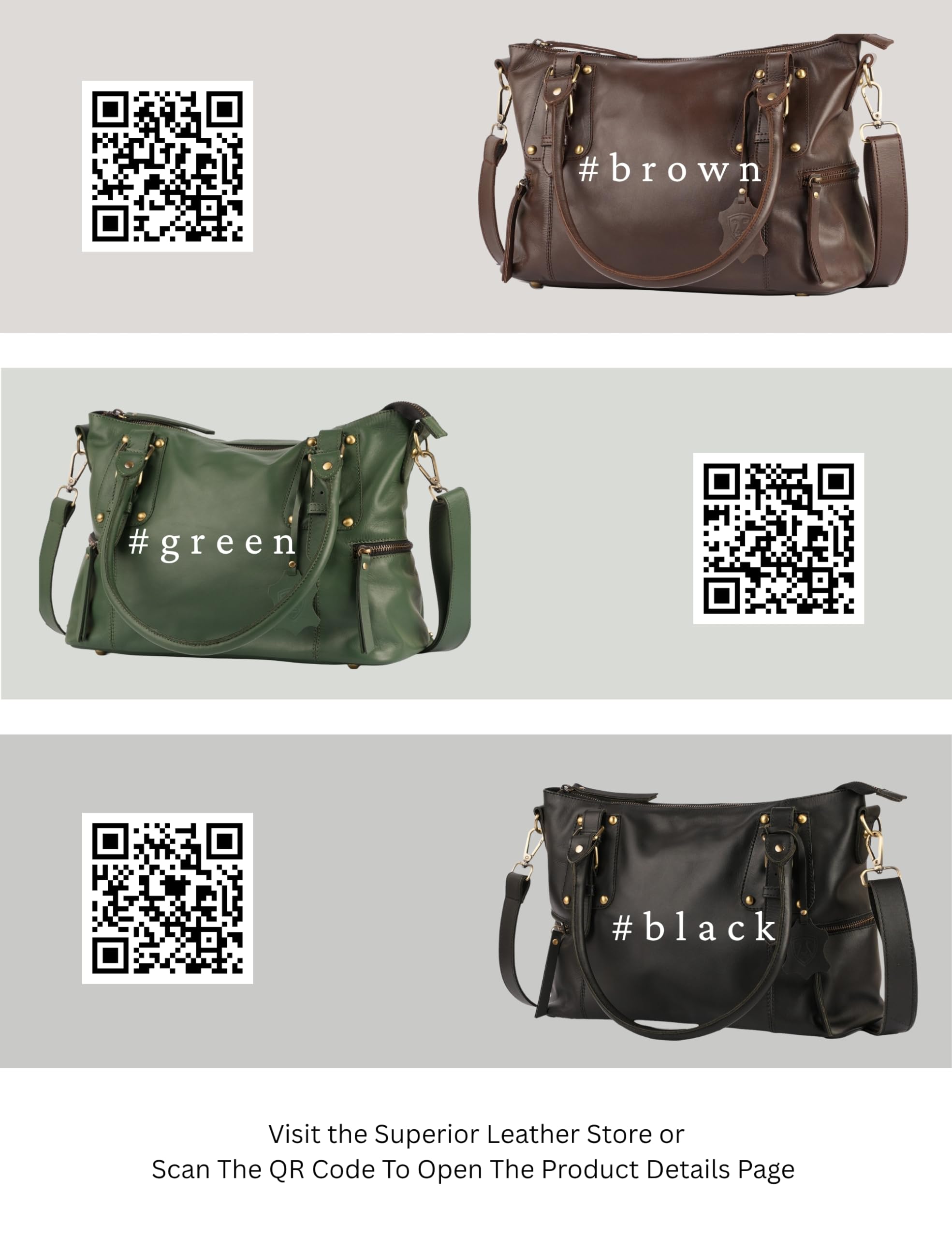 Full Grain Real Leather Handbag for Women Congac Shoulder Bag product thumbnail 7