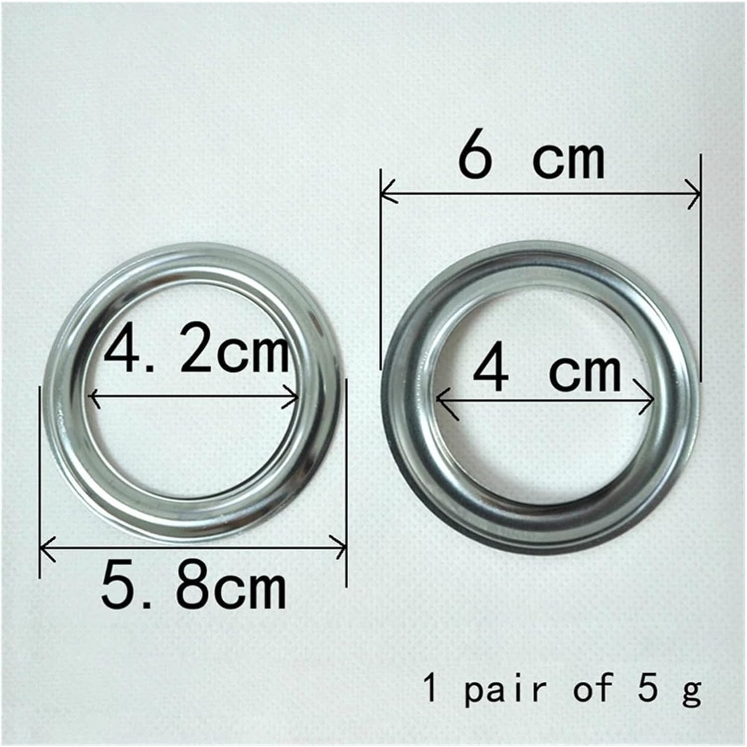 yaoqijie Silvery Metal Rings for Curtain Header Top Hanging Curtain Wholesale Cheap Metal Eyelets Grommet Accessories Lasting (Color : Silver, Size : 100 Pair)
