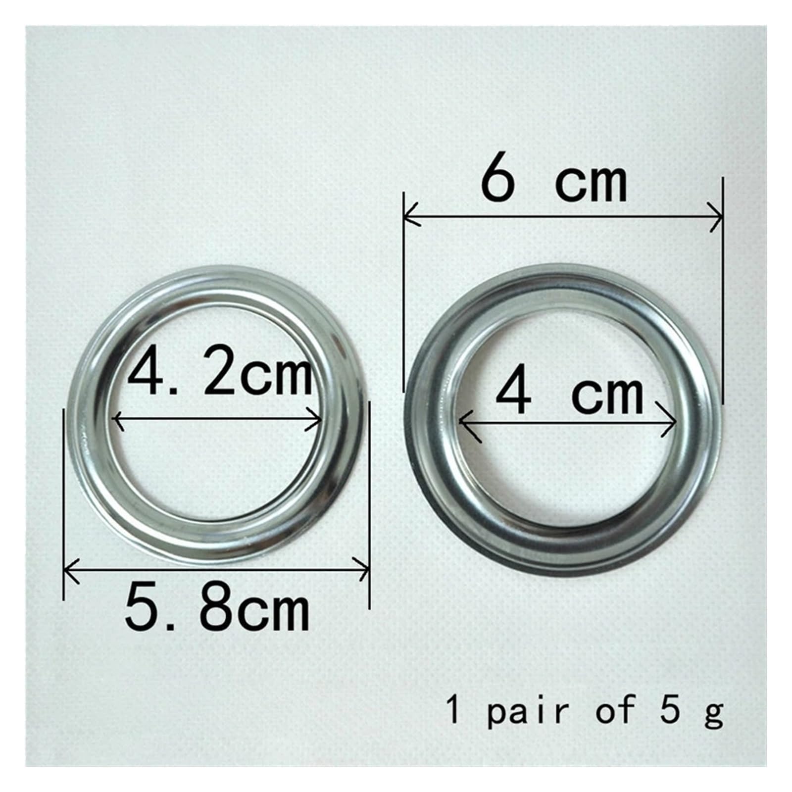 Anelli in Metallo Argentato for Intestazione della Tenda Tenda sospesa all'Ingrosso Occhielli in Metallo economici Accessori passacavo wanglan(60 Pair)