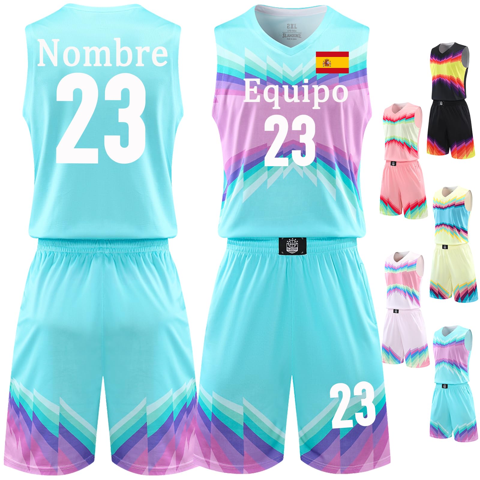 Personalizar Equipación Baloncesto de Niño y Adultos Camiseta de Baloncesto Personalizada