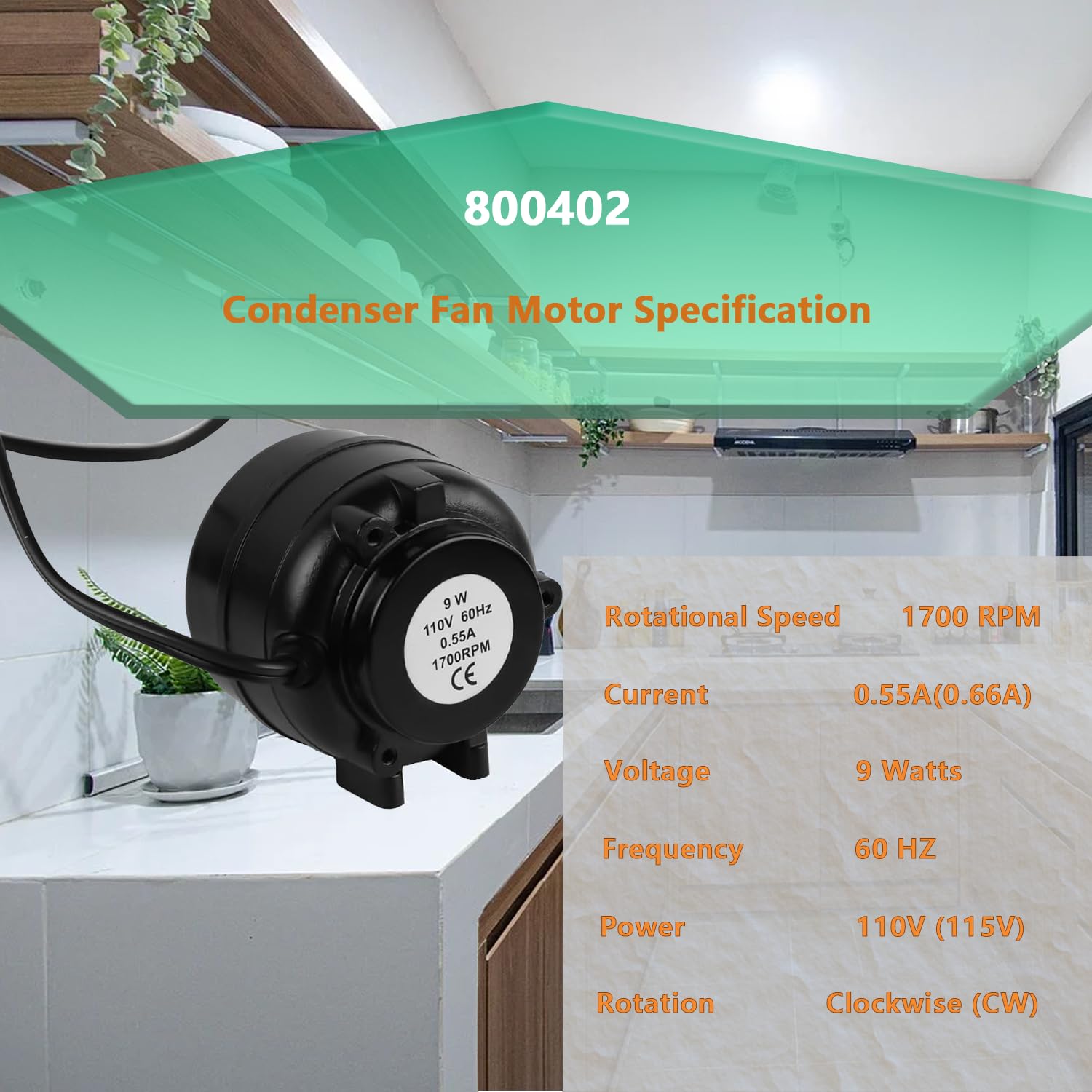 New Upgraded Model SP-B9HS16 Fan Motor, 800402 Replacement Parts Condenser with True Refrigerator, 9 watt 115v 60Hz 1700RPM,Fan Motor for ac Unit Swamp Cooler,Fits Models GDM,GEM, TSS,STM, TMC