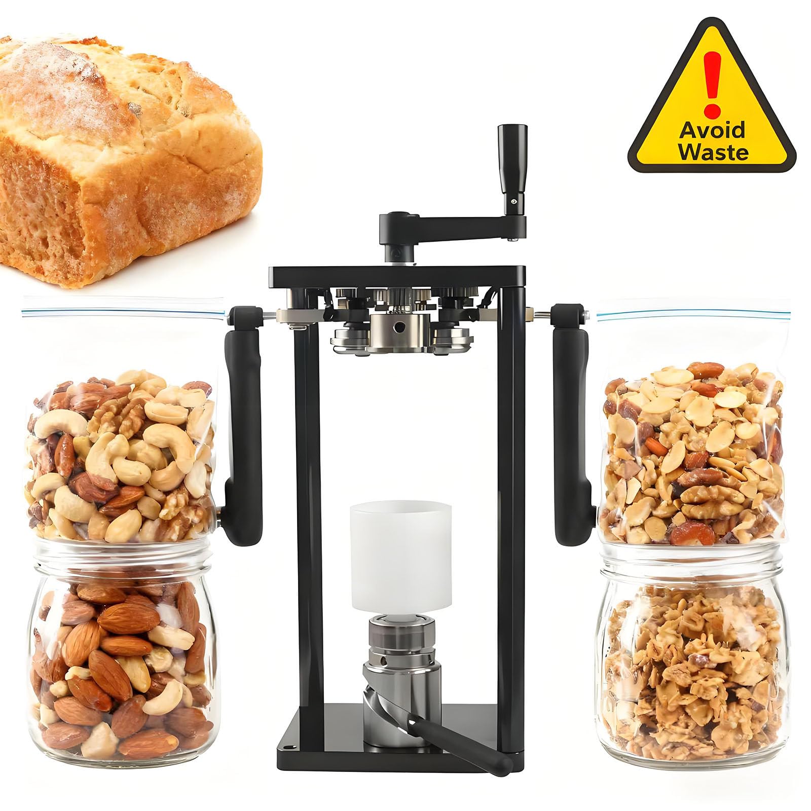 Herramienta selladora manual de latas, altura ajustable, base fija para latas de 330 ml, 500 ml, 650 ml, perfecto para uso doméstico y comercial