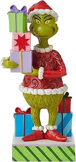 Enesco Jim Shore Dr. Seuss The Grinch Holding Presents Figurine, 8 Inch,...