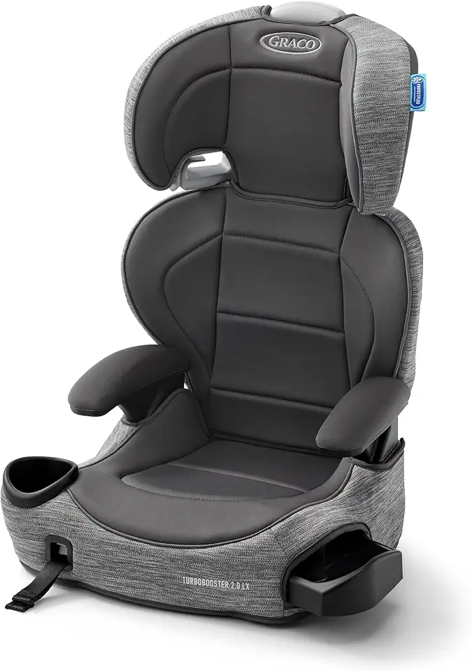 Graco Cadeira Infantil para Carro TurboBooster® 2.0 LX com Sistema LATCH, Gannon, Cinza Mescla