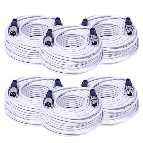 Miniatura 12 de SEISMIC AUDIO - SAXLX-50 - Paquete de 6 cables de micrófono XLR macho a XLR hembra de 50 pies - Equilibrado - Cables de conexión de 50 pies Negro