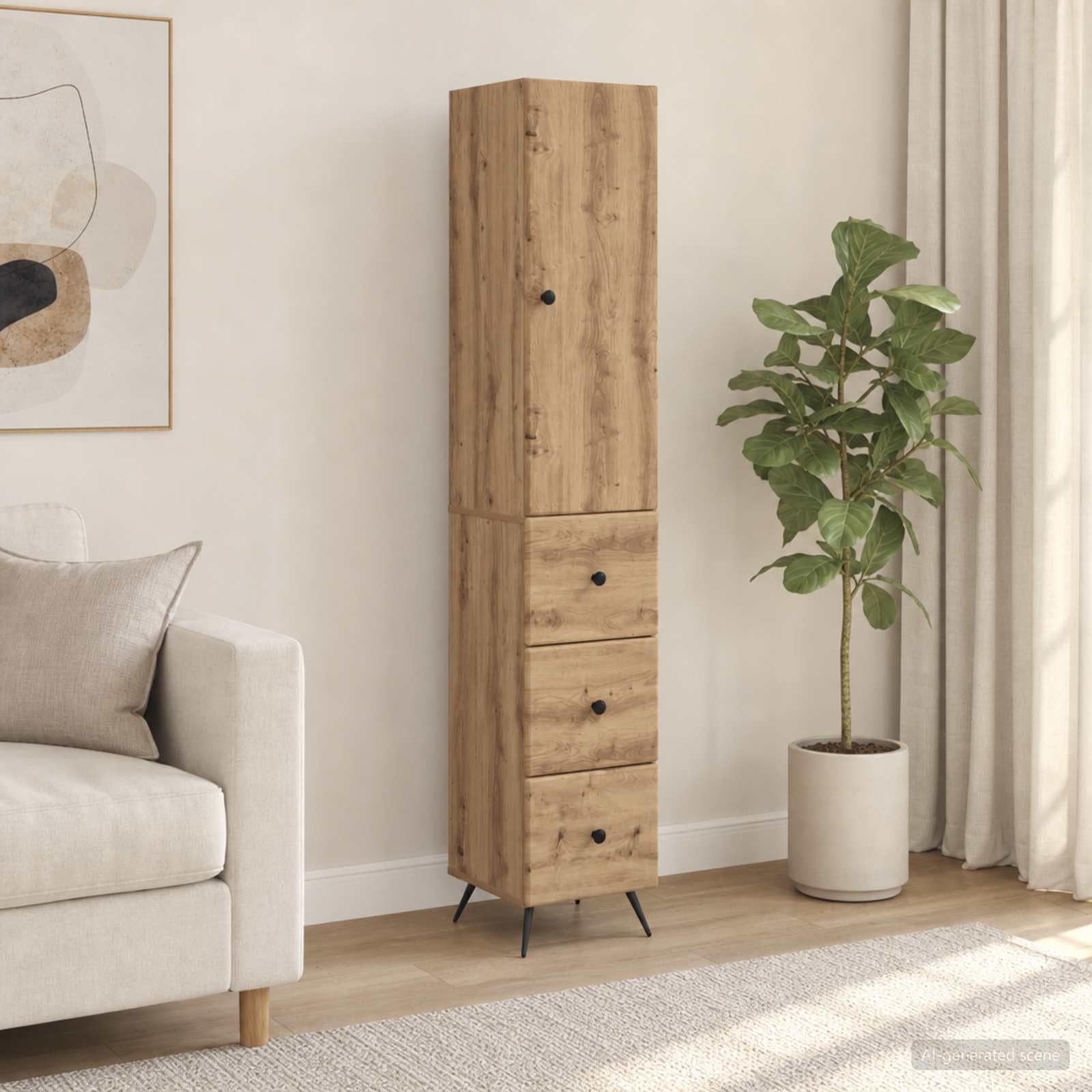 Set Armadi 2 Pezzi 34,5 x 34,5 x 90 cm Legno