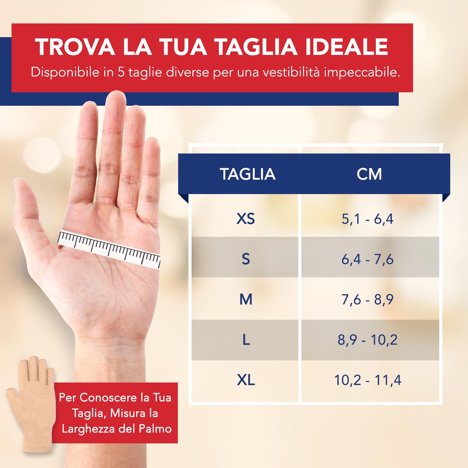 Tutore Polso a Compressione Ideato da Medici – Guanti Senza Dita per Artrosi alle Mani – Polsiera Ortopedica per Alleviare Tunnel Carpale, Gonfiore e Infiammazioni (Beige, 1 Paio, Taglia M)
