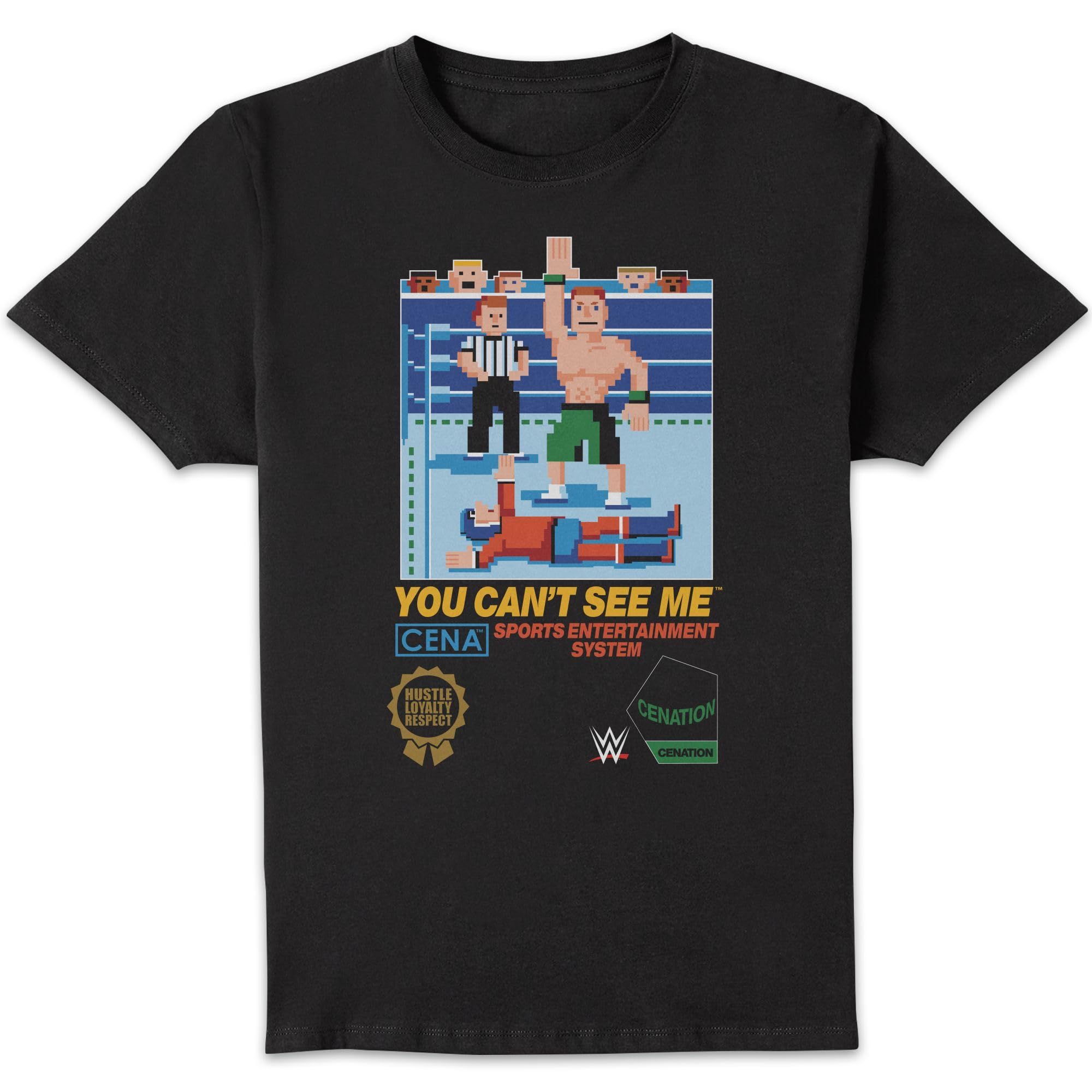 Zavvi Unisex Multi Wwe - Cena - Can't See Me T-Shirt Black - L