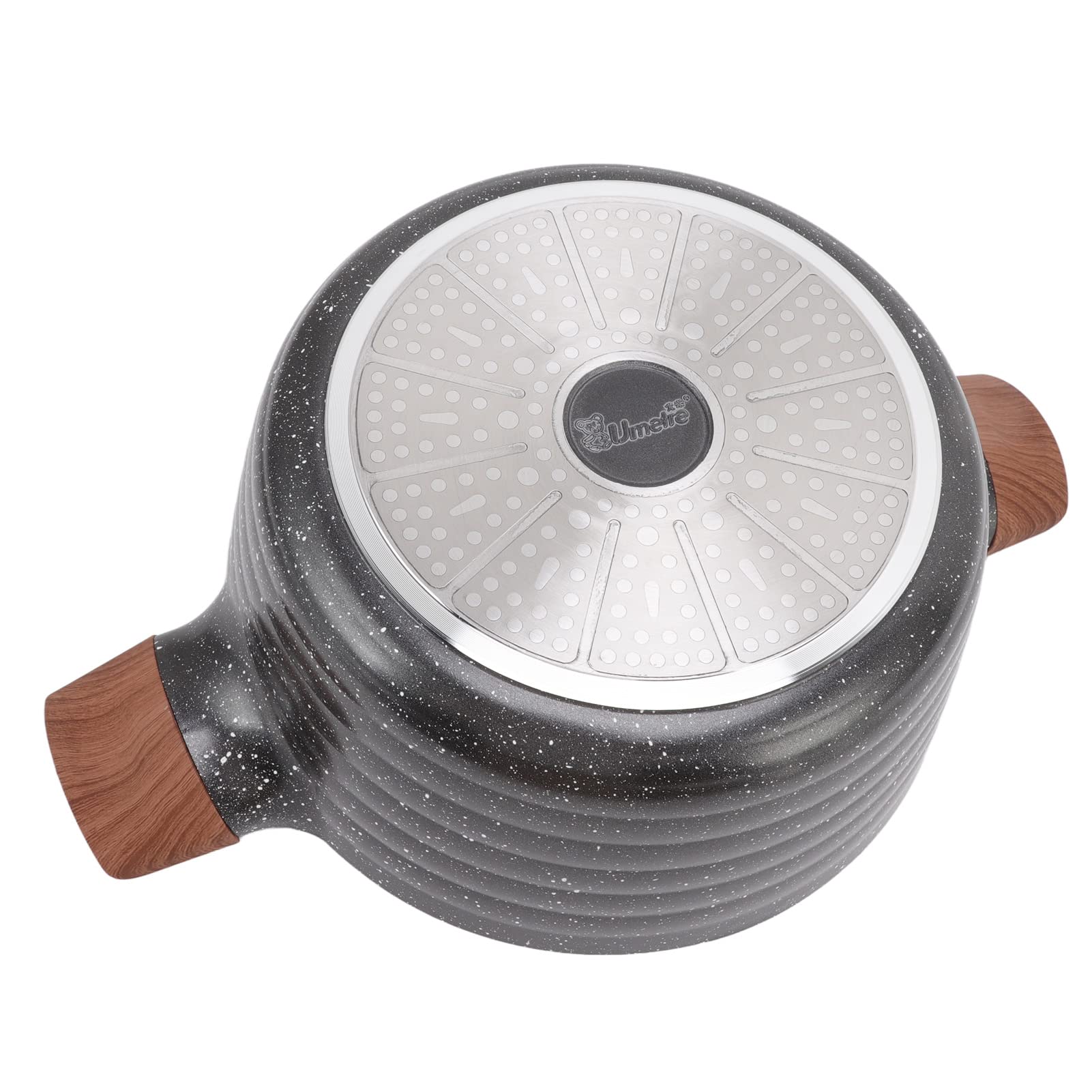 Garnek do Zupy Garnek do Gulaszu ze Stopu Aluminium z przezroczystą szklaną pokrywką Powłoka Nieprzywierająca i Uchwyty Zapobiegające Poparzeniu Indukcyjnych Gazowych Ceramicznych (
