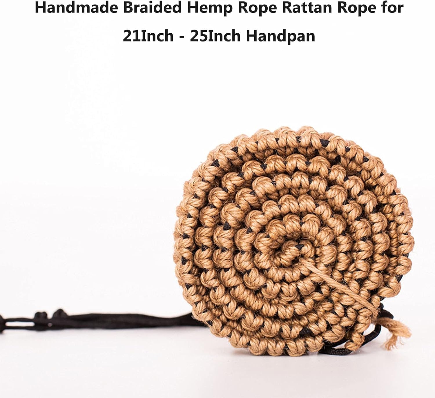 Handpan Dekoration Rattan Rope, handgefertigtes geflochtenes Hanfseil für 21 Zoll-25 Zoll Handpan Stahlzunge Trommel, Schutzpuffer, Lärm beseitigen