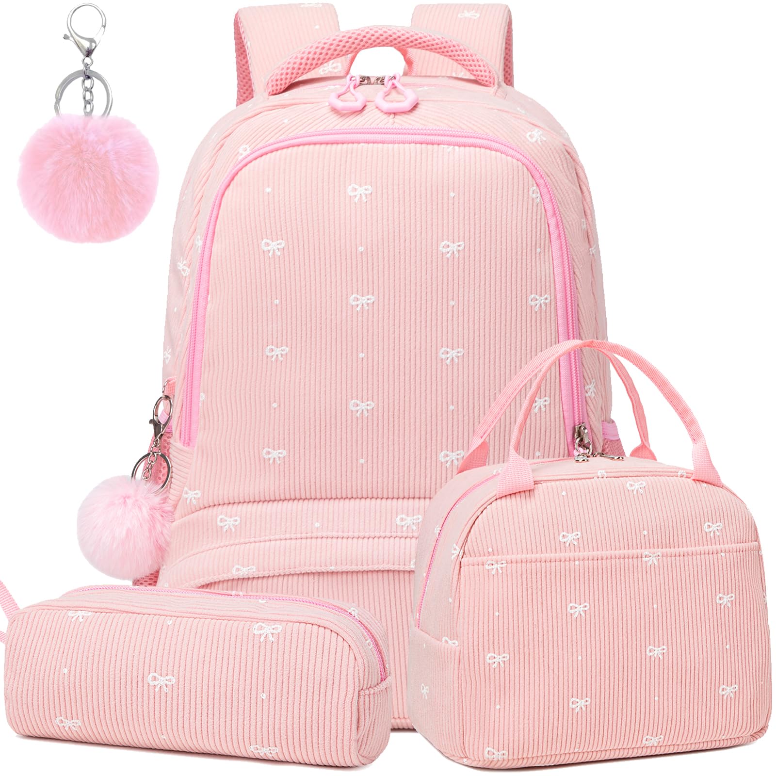 Dafelile Girls Backpack for Elementary Unicorn Backpack Kids Backpack School Bookbag for Girls 3 in 1 Set Back to School