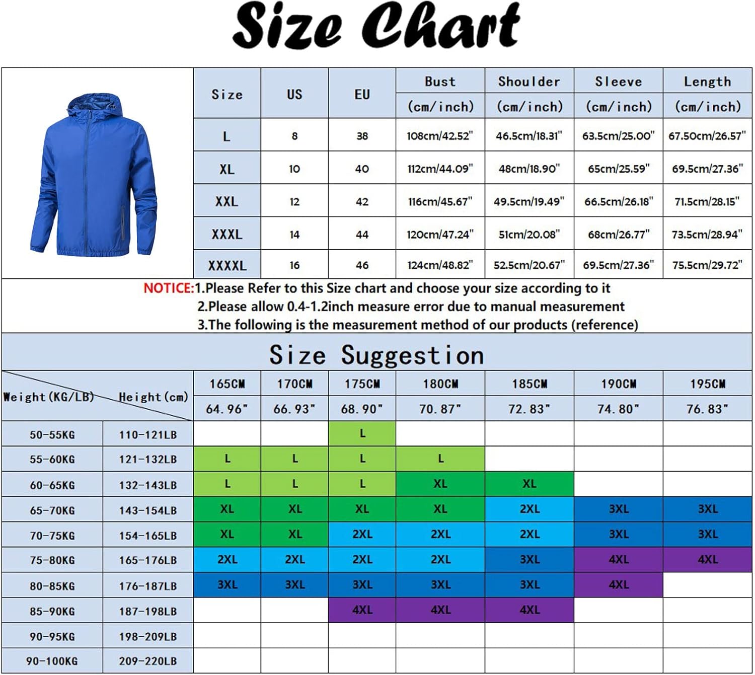 Heren regenjas effen capuchon outdoor jassen lange mouw